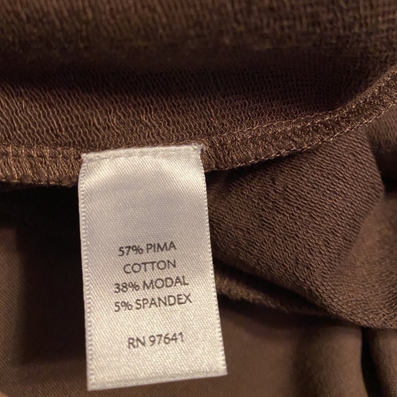 Pure Jill French Terry Cocoa Mocha Medium Pants - Picture 6 of 6